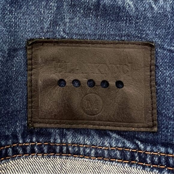 Anthropologie BLANK NYC Jean Jacket Blue Button Front Pockets Distressed - Picture 8 of 11